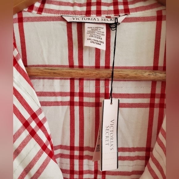 NWT Victoria's Secret pajama top flannel size XXL - Picture 3 of 6